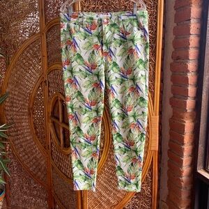 Truth + Theory Tropical Bliss Women's Straight Leg Pants Jeans Size 12 Stretch